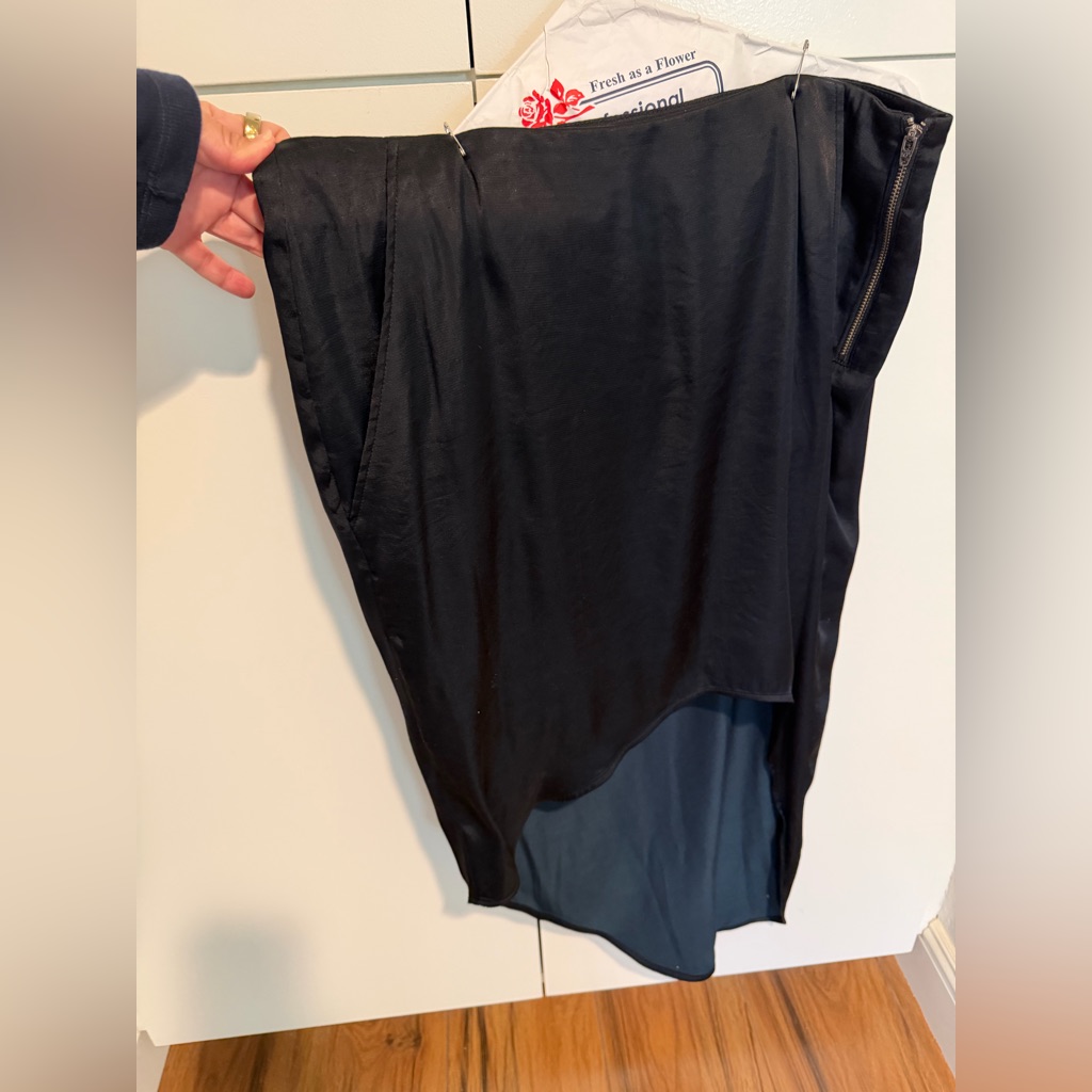Helmut Lang Asymmetrical Black Skirt